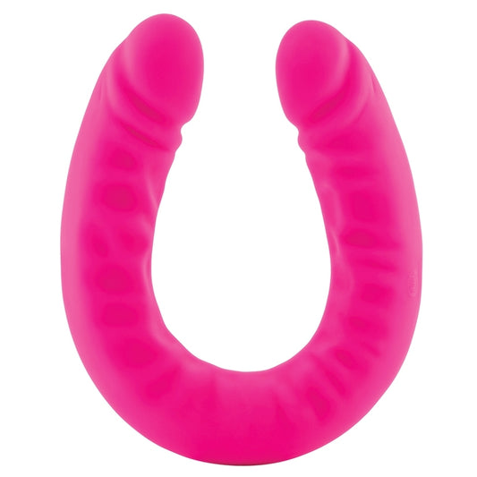 Ruse Silicone Slim Double Dong-Hot Pink 18"