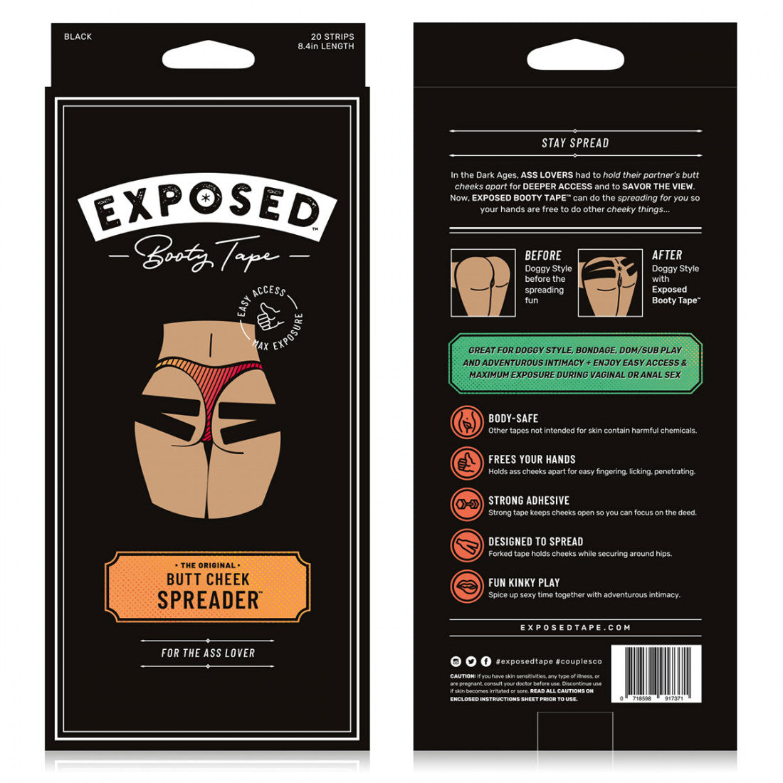 Exposed Booty Tape - Black